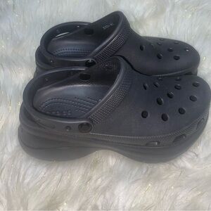 Womens Black Crocs Slip-On Clog Shoes Size 8